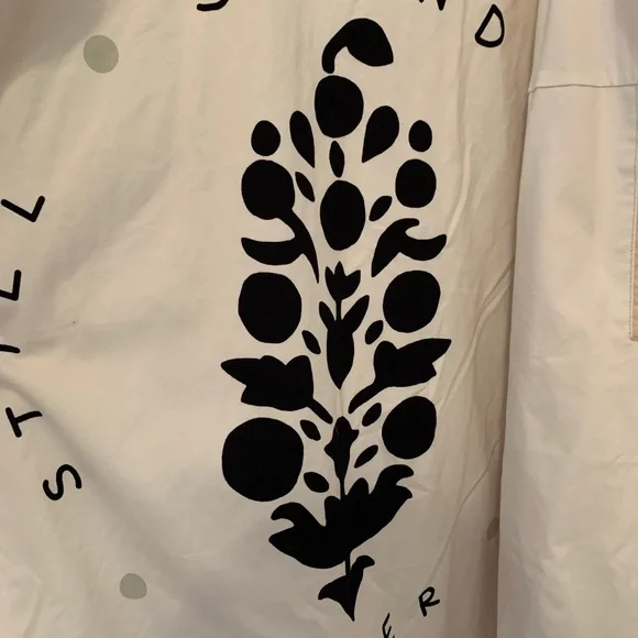 💋NWT💋Free People Cream Bomber‎ Jacket with Black and White Stripes 030 - Picture 3 of 6